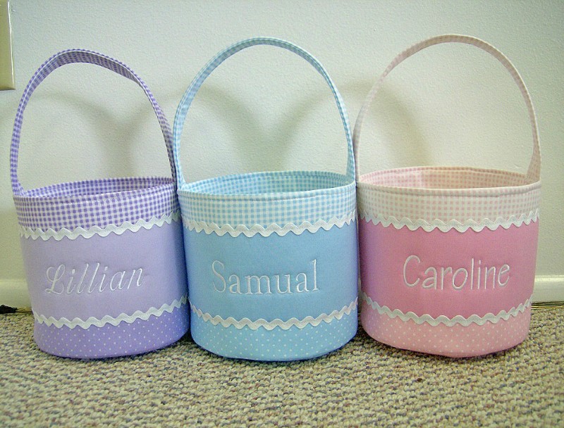Personalized Easter Basket Samantha S Embroidery