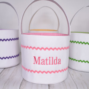 Personalized Easter Basket Samantha S Embroidery
